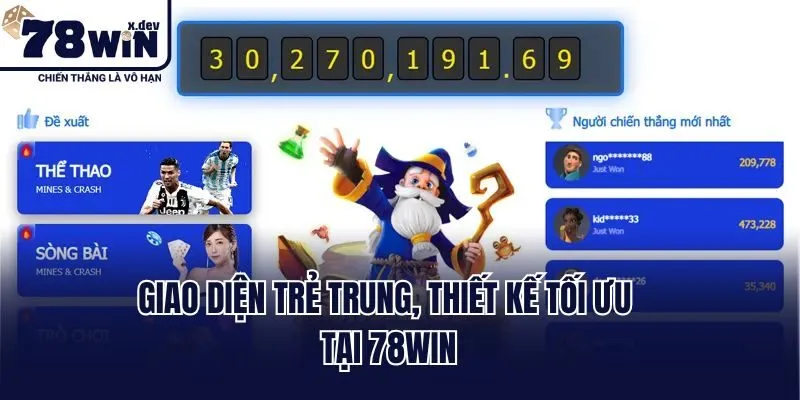 Trang Chủ 20 Giao diện trẻ trung, thiết kế tối ưu tại 78win
